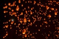 Buddhist sky lanterns firework festival of lights Royalty Free Stock Photo