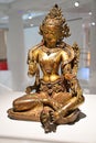 Buddhist Statue,China Qing Dynasty 18th Century, Gilt Bronze, Brooklyn Museum, New York, USA