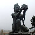 Buddhist Statue on Lantau island (Hong Kong). Royalty Free Stock Photo