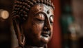 Buddhist statue symbolizes ancient Chinese culture and spirituality outdoors generated by AI