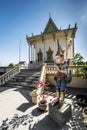 Buddhist statue at wat svay andet temple in kandal cambodia Royalty Free Stock Photo