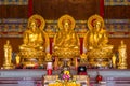 Buddhist Statues in Chinese Temple Thailand Royalty Free Stock Photo