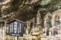 Buddhist statues of Saigoku Kannon bodhisattva in Mount Nokogiri.