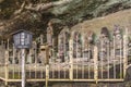 Buddhist statues of Saigoku Kannon bodhisattva in Mount Nokogiri. Royalty Free Stock Photo