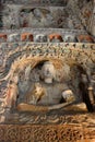 Buddhist Statues in Yungang Grottoes, Datong, Shanxi, China Royalty Free Stock Photo