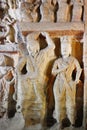 Buddhist Statues in Yungang Grottoes, Datong, Shanxi, China Royalty Free Stock Photo