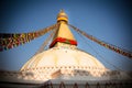 Buddhist stupa building in Kathmandu, Nepal