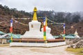 Buddhist stupa in Himalayan mountains, Nepal Royalty Free Stock Photo