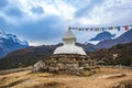 Buddhist stupa in Himalayan mountains, Nepal Royalty Free Stock Photo