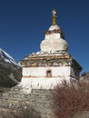 Buddhist stupa in Himalayan mountains. Royalty Free Stock Photo
