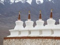 Buddhist stupa and Himalayas mountains . Shey Palace in Ladakh, India Royalty Free Stock Photo