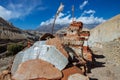 Buddhist Stupa and Mani Stones Royalty Free Stock Photo