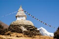 Buddhist stupa at Namche Bazaar, Nepal Royalty Free Stock Photo