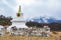 Buddhist stupa near Kumjung village in Nepal Royalty Free Stock Photo