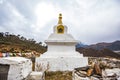Buddhist stupa near Kumjung village in Nepal Royalty Free Stock Photo