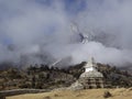 Buddhist stupa in Sagarmatha region, Himalaya, Nepal Royalty Free Stock Photo