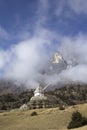 Buddhist stupa in Sagarmatha region, Himalaya, Nepal Royalty Free Stock Photo
