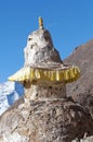 Buddhist stupa on the way to Everest base camp, Nepal Royalty Free Stock Photo