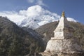 Buddhist Stupa on the Way to Everest Base Camp. Nepal