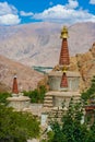 Buddhist Stupas in Hemis Monastery, Ladakh, Northern India Royalty Free Stock Photo