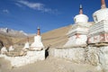 Buddhist stupas in Karzok, Ladakh, India