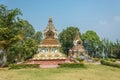 Buddhist stupas in Kopan monastery, Kathmandu, Nepal. Royalty Free Stock Photo