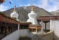 Buddhist Stupas at Lamayuru Monastery, Ladakh Royalty Free Stock Photo