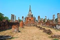 Buddhist temple in Ayutthaya Royalty Free Stock Photo