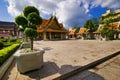 Buddhist temple in Bangkok. Royalty Free Stock Photo