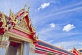 Buddhist temple in blue sky Royalty Free Stock Photo