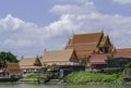 A buddhist temple at a canal in Bangkok.
