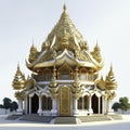 Buddhist temple in Chiang Mai, Thailand, Asia. Generative AI