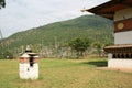 buddhist temple (chimi lhakhang) in lobesa (bhutan)