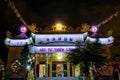 Buddhist temple Chua Thien Lam. Night scene. Vietnam