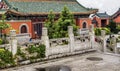 Buddhist Temple with colorful decorative details at the top of the Tianmen Mountain, Hunan Province, Zhangjiajie, China Royalty Free Stock Photo