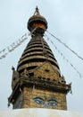 Buddhist temple complex Svayambunath in Kathmandu
