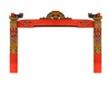 Buddhist Temple Door Isolated Photo Royalty Free Stock Photo