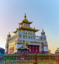 Buddhist temple Golden Abode of Buddha Shakyamuni in Elista, Republic of Kalmykia, Russia Royalty Free Stock Photo