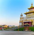 Buddhist temple Golden Abode of Buddha Shakyamuni in Elista, Republic of Kalmykia, Russia Royalty Free Stock Photo