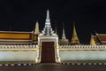 Buddhist temple Grand Palace at night in Bangkok, Thailand Royalty Free Stock Photo