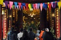 Buddhist temple interior in Hanoi, Vietnam Royalty Free Stock Photo