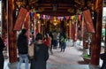 Buddhist temple interior in Hanoi, Vietnam Royalty Free Stock Photo