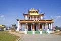 Buddhist temple in the Ivolginsky datsan near Ulan-Ude. Buryatia, Russia