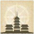 Buddhist temple old background Royalty Free Stock Photo