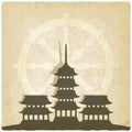 Buddhist temple old background