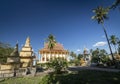 buddhist temple pagoda exterior in Chhlong near Kratie in cambodia