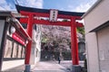 Buddhist Temple Red Gate Yokohama Japan