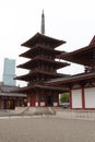 buddhist temple (shitenno-ji) in oska (japan)