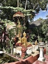 Buddhist temple and statue in Thailand