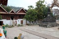 buddhist temple (wat aham) in luang prabang (laos) Royalty Free Stock Photo